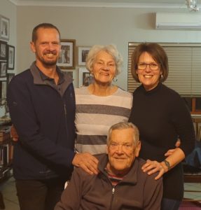 Anette with her parents and brother Anton