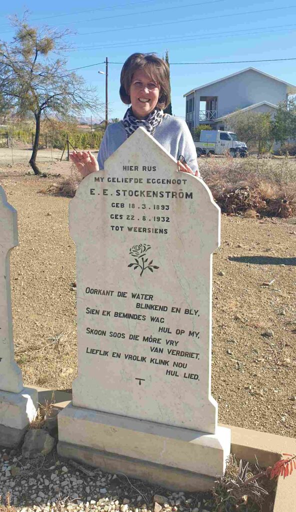 Anette's progenitor Eric Echidius Stockenström buried in Prince Albert